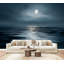 Papier peint adhésif lune lune sombre nuit d'océan Moody Atmosphere Reflection-1439501009