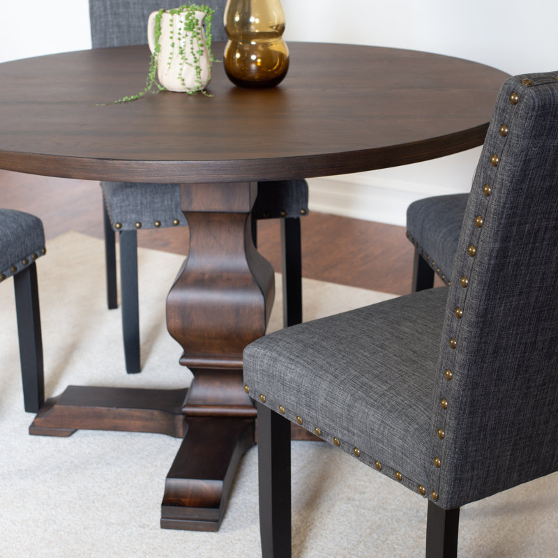 4 - Person Pedestal Dining Set, Gray