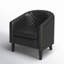 Boney 29" W Stain Resistant Faux Leather Tufted Barrel Chair-1526007166