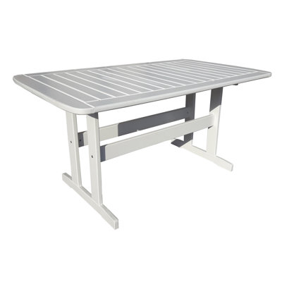 Heckson Rectangular Pine Outdoor Dining Table , 223.52cm cm W 381cm cm D