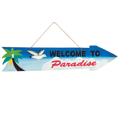Décoration murale flèche «Welcome To Paradise» par Arrow
