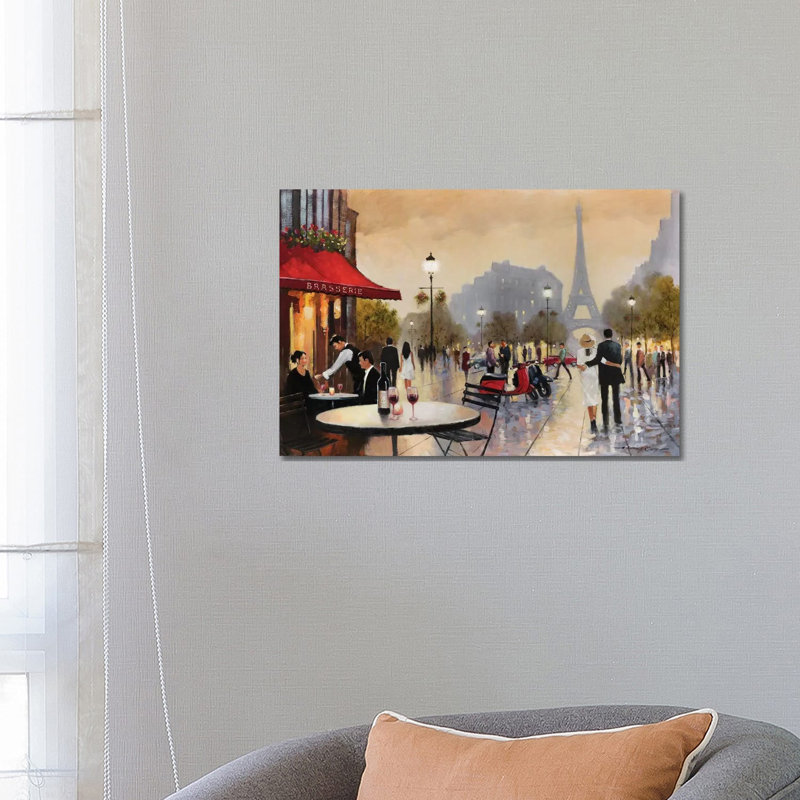 Paris Stroll by E.A. Orme - Painting on Canvas, 66.04 cm H x 45.72 cm W x 1.91 cm D, Wrapped Canvas