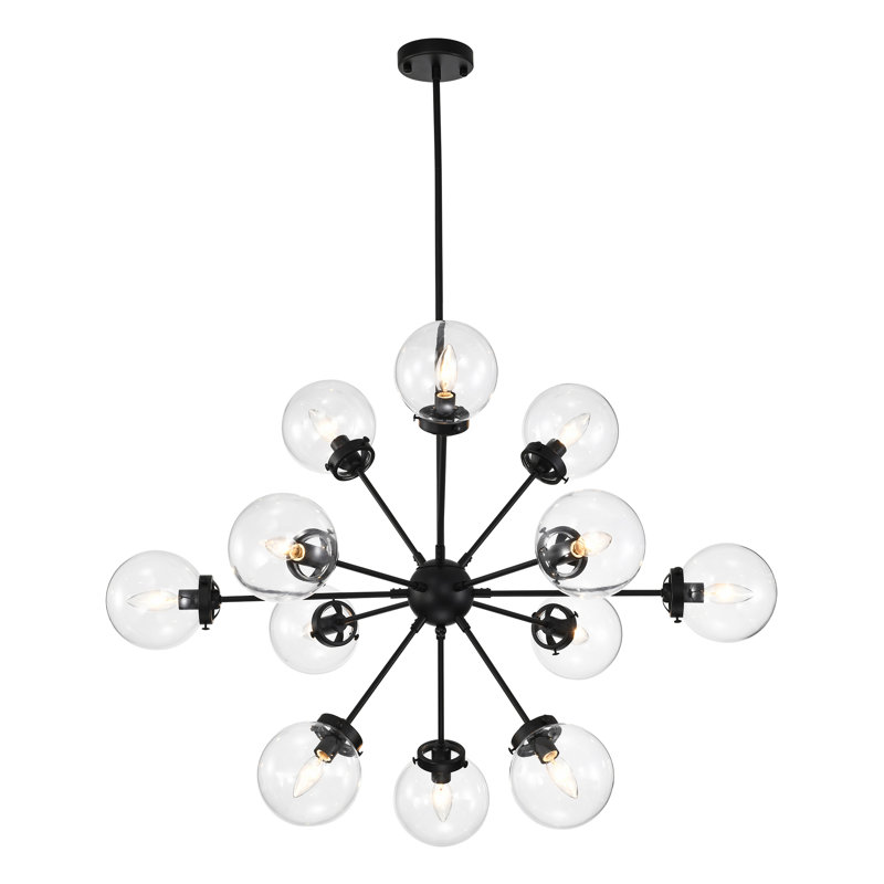 Natividad 12 - Light Sputnik Chandelier, Matte Black