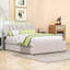 Lit double tapissier avec lit gigogne simple et lumière DEL-898258436