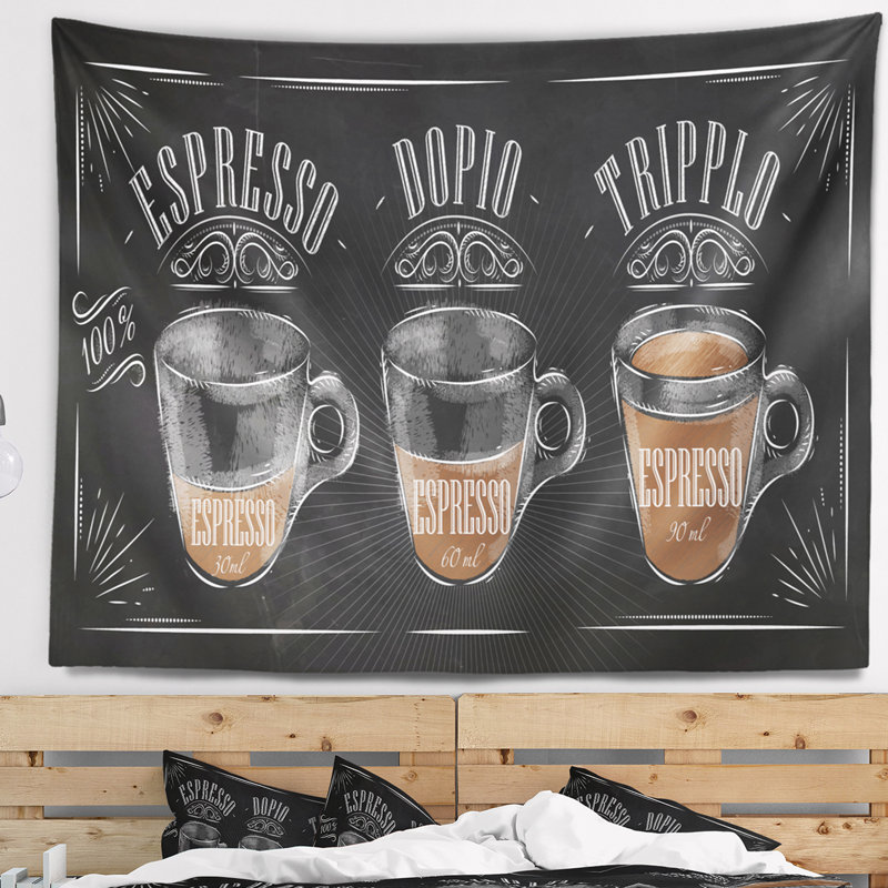 Tapisserie espresso kraf noire, H 32 po x l 39 po