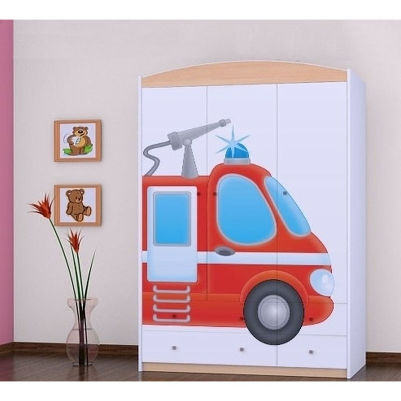 Pike 3 Door Wardrobe, Beige