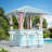 Sedna 8’ X 8‘ Outdoor Steel Frame Hardtop Patio Gazebo With Recharge Socket, Bar Table