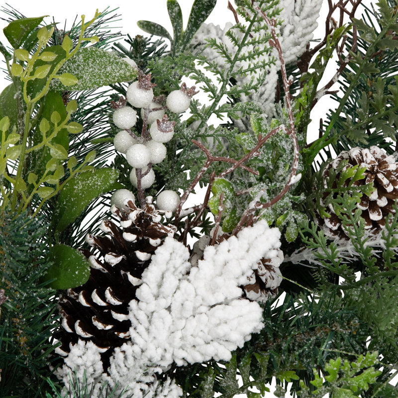 Frosted Pinecones and Berries 36'' Christmas Wreath