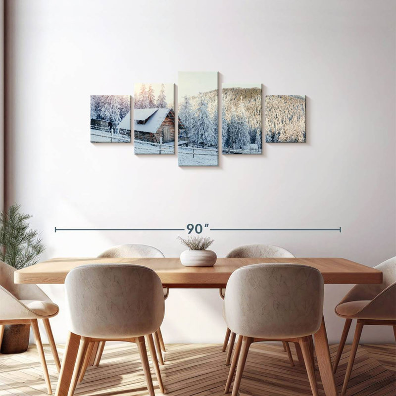 Chalet d'hiver des Carpates, H 30 po x l 68 po