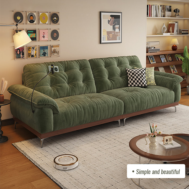 Canapé modulaire en chenille, Vert