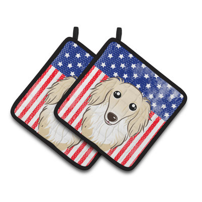 Caroline's Treasures American Flag Polyester Potholder