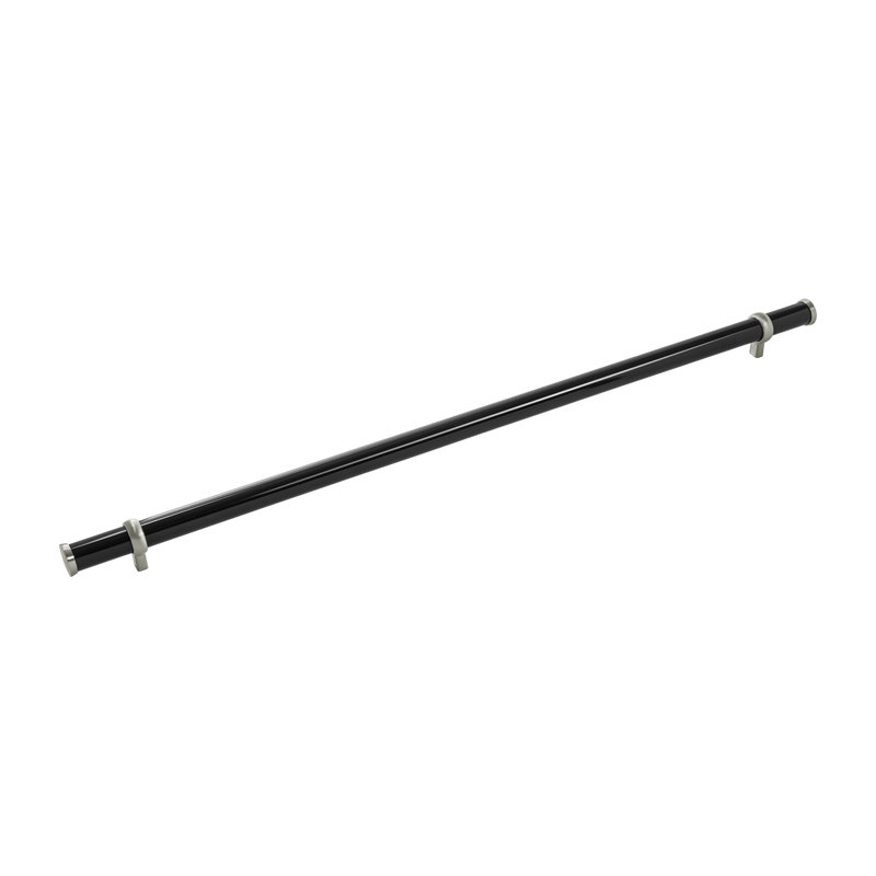 Bijou Paramount Collection Pull 27-1/8 Inch Center to Center, Black Acrylic with Satin Nickel