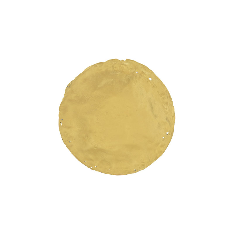 Cast Oil Drum Wall Discs, Gold Leaf, Set of 4