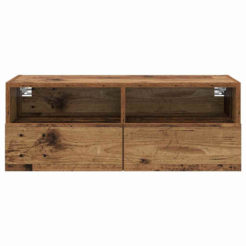 Unfinished TV Stand, 30cm H x 80cm L x 30cm W, Old Wood