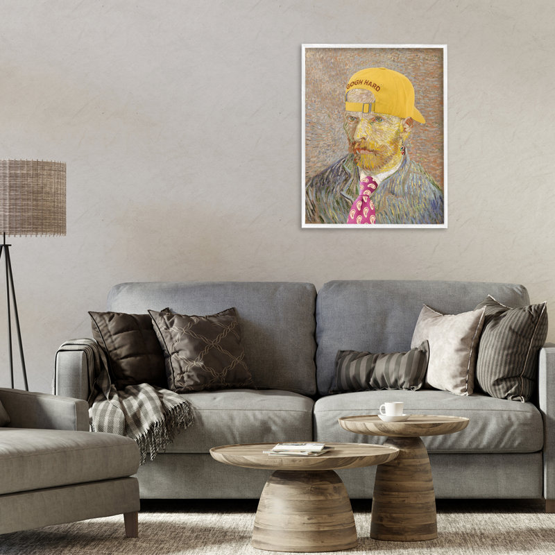 Van Gogh en chapeau jaune, estampe numérique, conception par les maîtres Redux, H 20 po x l 16 po