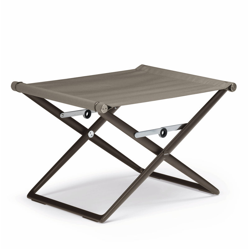 Seax Rectangle Outdoor Ottoman Patio Ottoman, Sail Shade, White
