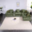 Canapé d'angle moderne et spacieux avec rangement, en boucle verte, idéal pour la maison-468411840