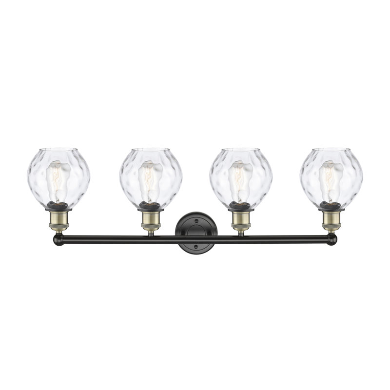Éclairage pour meuble-lavabo 4 lumières 33 pouces Oceanne, Laiton antique noir