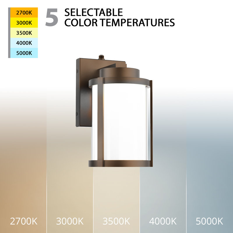 Lanterne murale d'extérieur / d'intérieur à DEL 10 "avec interrupteur de température de couleur Lantern (2700K / 3000K / 3500K / 4000K / 5000K)