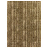 Metropolitan Wool Striped Area Rug in Beige/Brown/Ivory