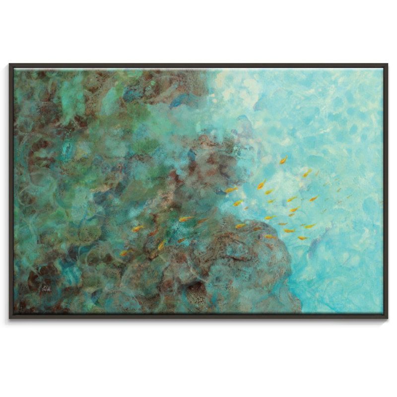 Over The Reef by Jennifer Webb - Wrapped Canvas Print, 102 cm H x 152 cm W, Black