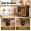 Steel Pet Furniture Style Crate with 2 Doors-1374862306