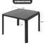 Outdoor Aluminum Dining Table Square Table with Powder-Coated Finish, Open-Slatted Tabletop and 2.4’’ Umbrella Hole, Garden Patio Table for 4 People, Black-120382292