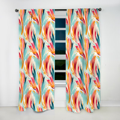 Colorful Ikat Artistry Swirl Mirage - Ikat Curtain - Velvet Room Darkening - 1 Panel