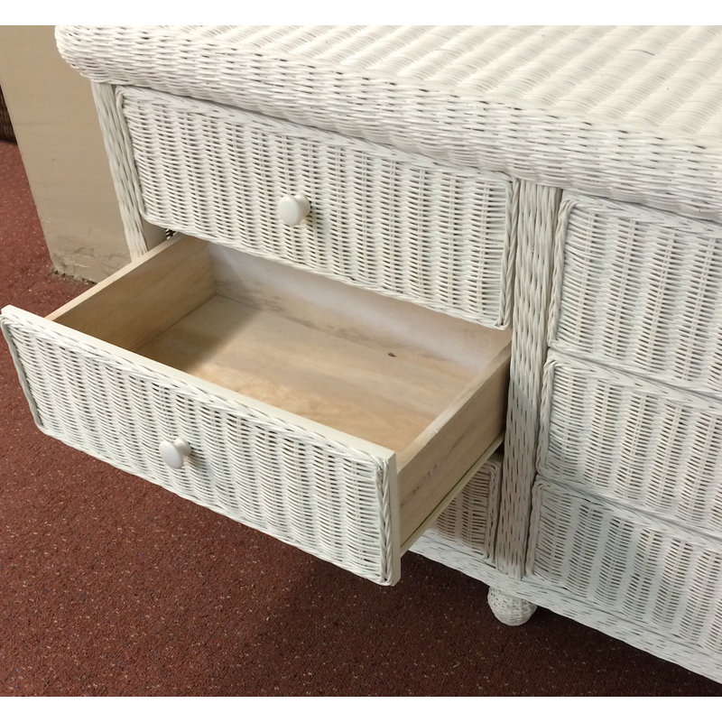 Commode double 6 tiroirs Watkins, blanc