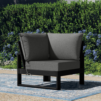 Patio Deep Seating Corner Chair With Frame