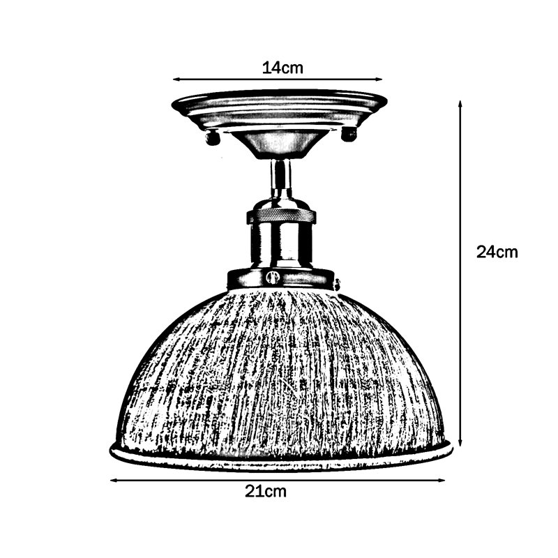 Kuster Semi Flush Mount, Brushed Copper