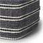 Corrie - Pouf carré extérieur / intérieur tissé - bleu marine / blanc