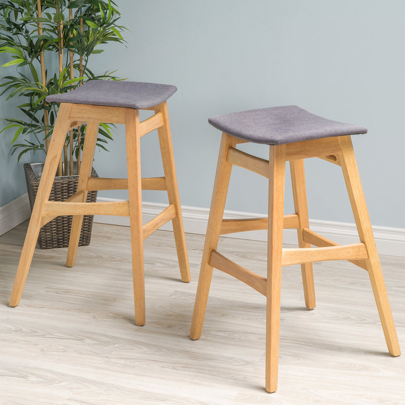 Tabouret de bar, Gris foncé, Naturel