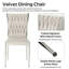 Ensemble de chaises de salle à manger en velours - Chaises de salle à manger tissées avec pieds en métal - Chaise d'appoint rembourrée moderne pour salle à manger, cuisine, meuble-lavabo et salon-2102326641-2112837053-2102327083