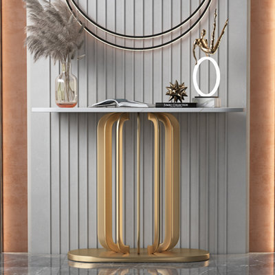 Console ovale luxueuse de style italien