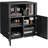 Mobile Printer Stand with Storage, 2-Door Metal File Cabinet on Casters for Home Office