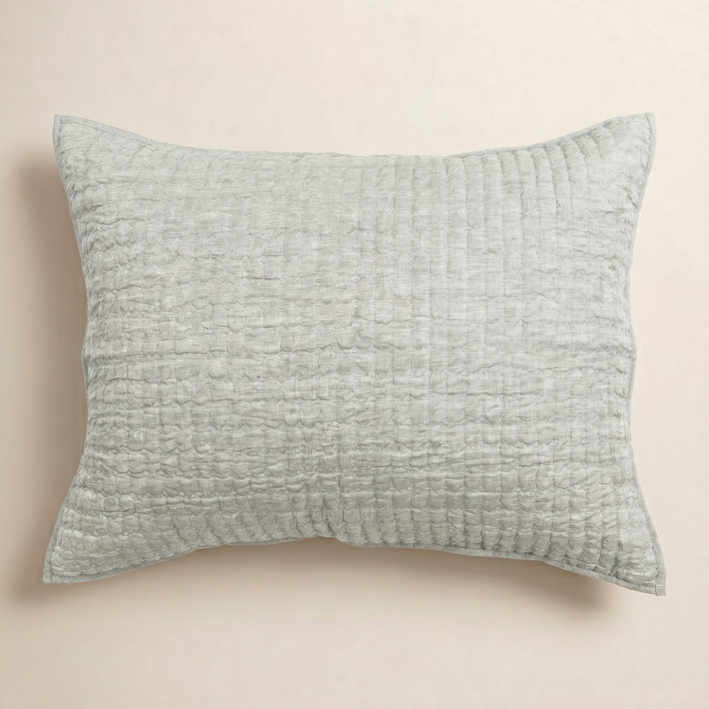 Bohannon Cotton Striped Sham - Standard, Gray, Standard