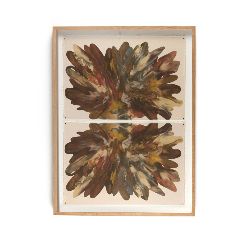Rorschach Earth Painting by Orfeo Quagliata, 40" H x 30" W