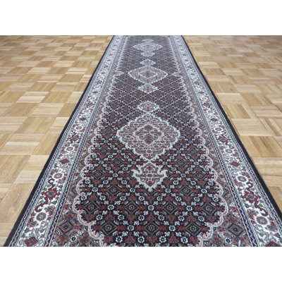 Beaton One-of-a-Kind 2'9" X 9'11" Runner Wool Area Rug in Black