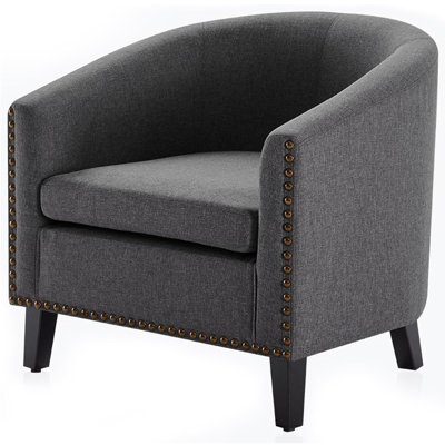 Cohmer 28.74" Wide Upholstered Barrel Chair
