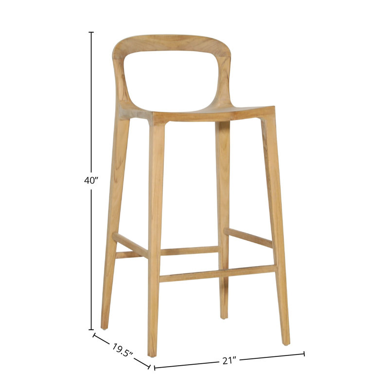 Britta 40" Tall Bar Stool, Natural