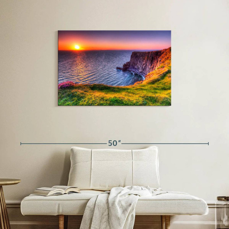 Gillard Cliff Of Moher Sundown, H 24 po x l 36 po