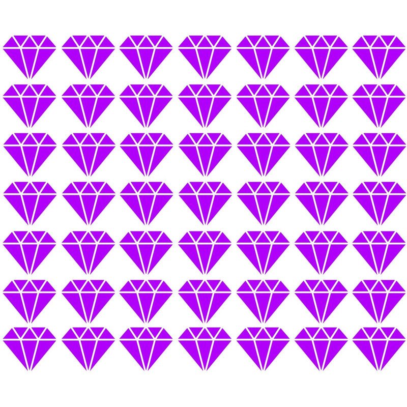 Abstract Non-Wall Damaging Wall Decal, Purple