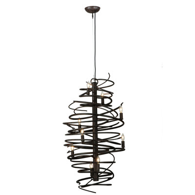 Lustre géométrique 9 lumières façon bougie