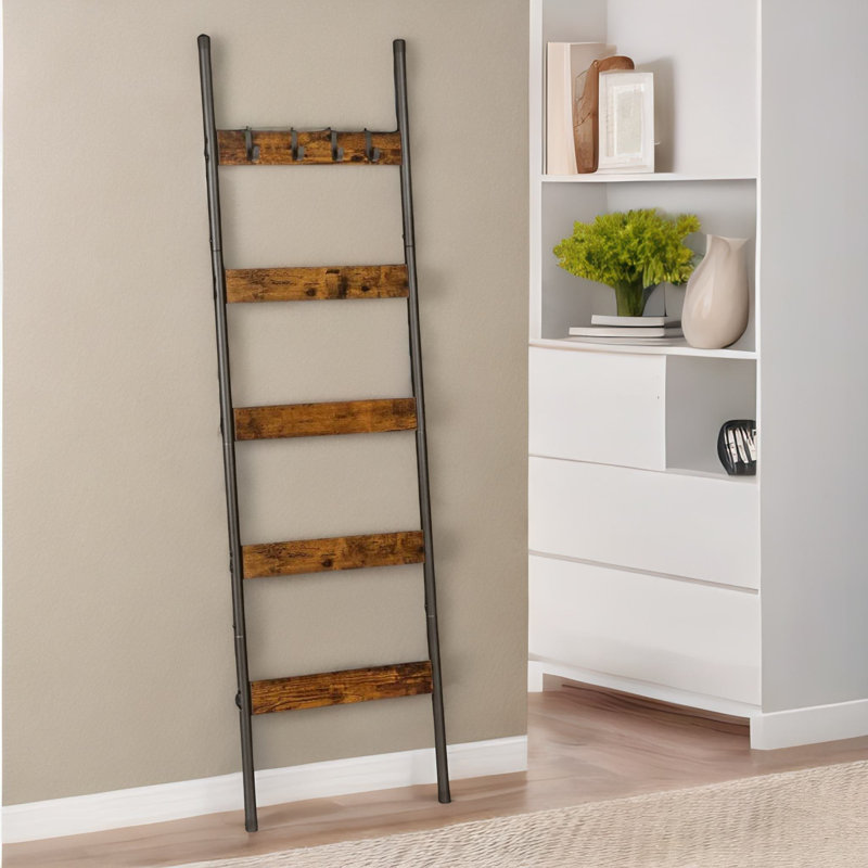 Industrial Rustic 5 ft Blanket Ladder