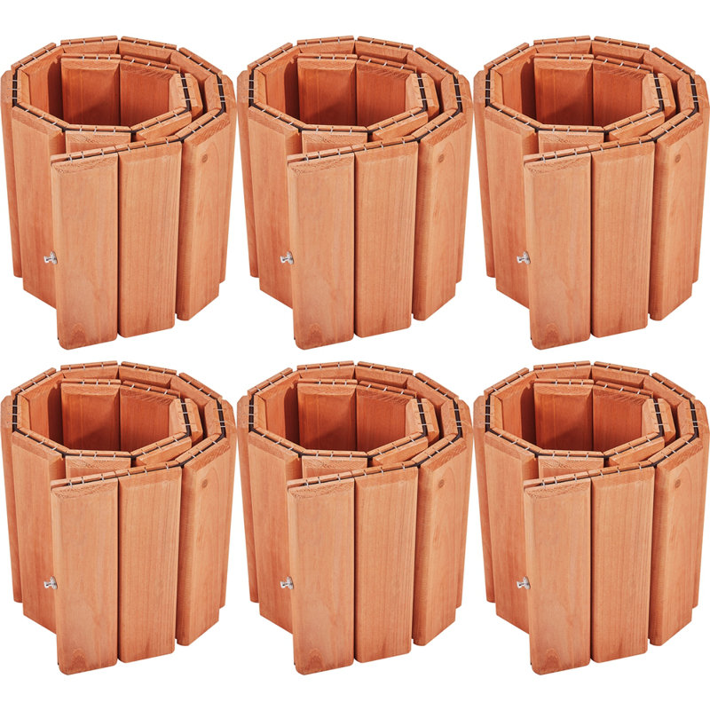 Bordure extérieure en bois pour clôture de jardin
