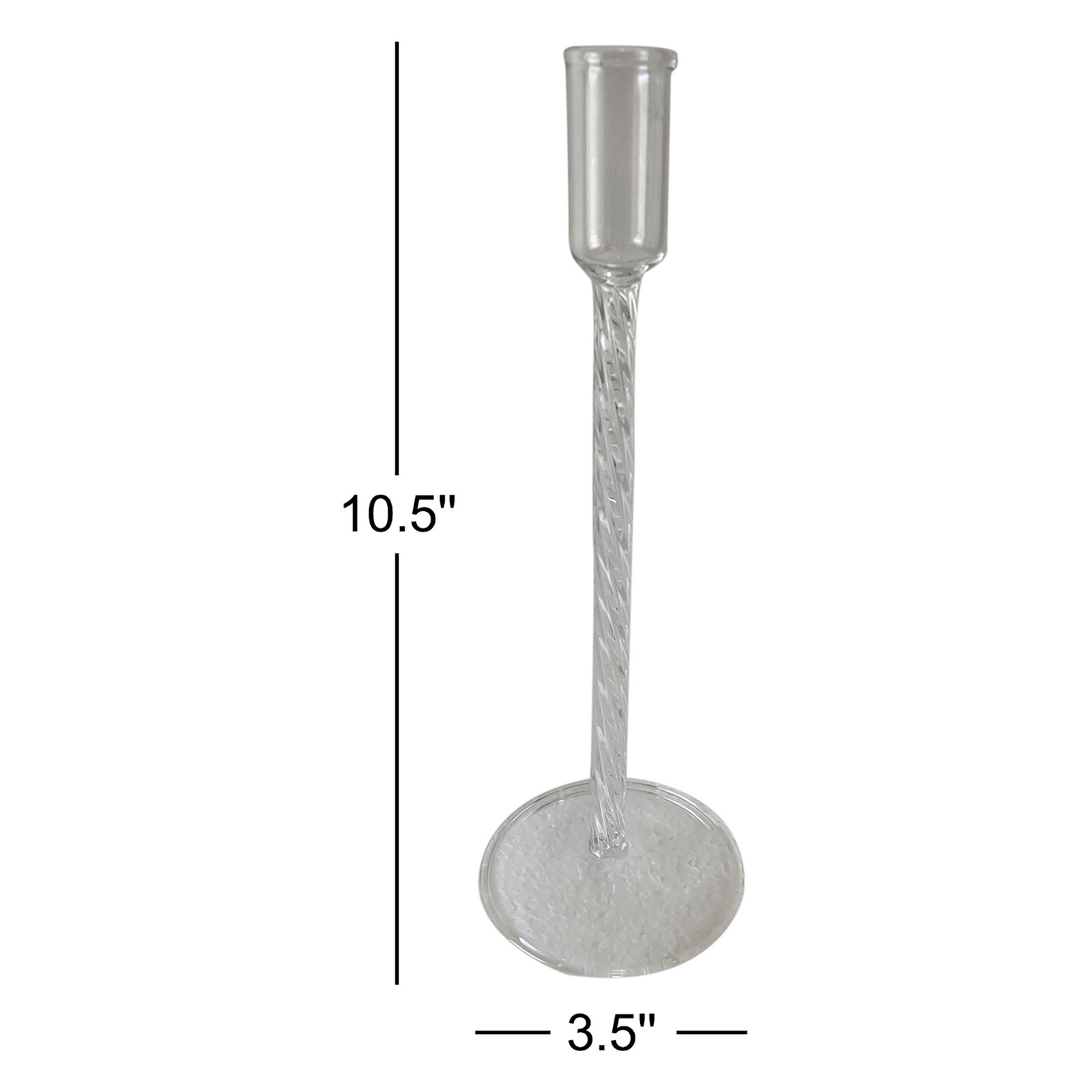 Clear Glass Candlestick Holder
