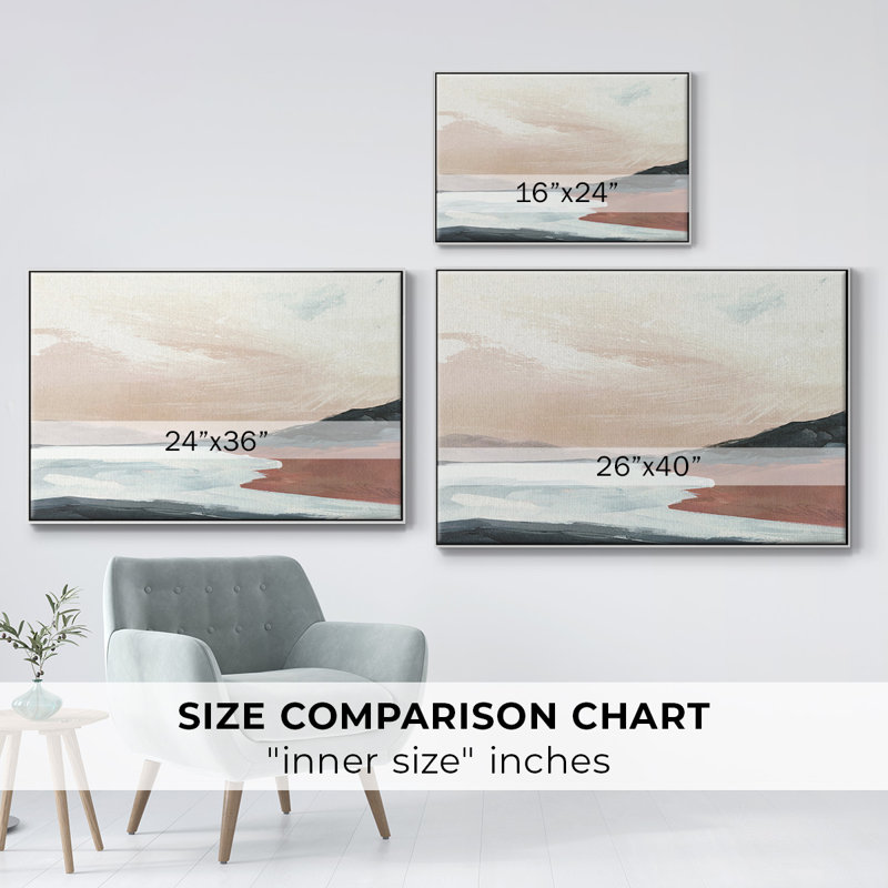 Paynes Coast II, reproduction d'art sur toile, Blanc, H 27 po x l 41 po x P 2 po