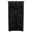 Armoire multimédia à panneau de fenêtre noire-70850155