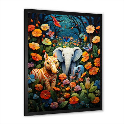 Blue Animal Playground Nursery III - Animal Nursery's Wall Art